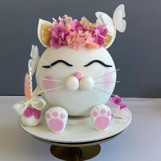 Bunny Bomb Cake with butterfly & flowers